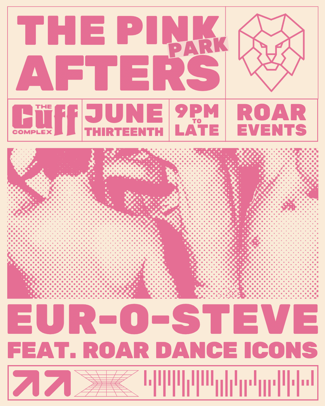 The Pink Afters poster with DJ and event information